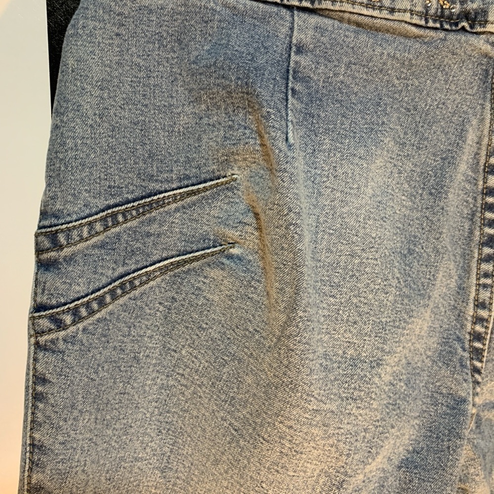 Y2K Vintage Embellished Embroidered Denim Jeans Size 3/5 Juniors Small - Picture 9 of 10